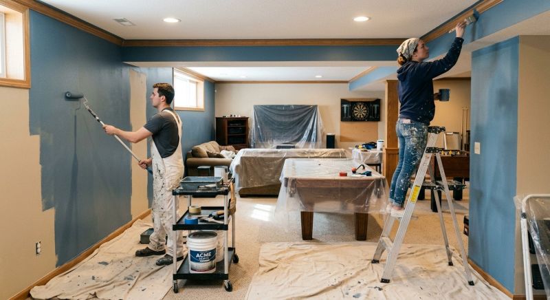 Living Room Painting in Wilmington, NC