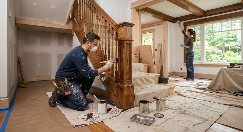 Indoor Staircase Painting in Wilmington, NC