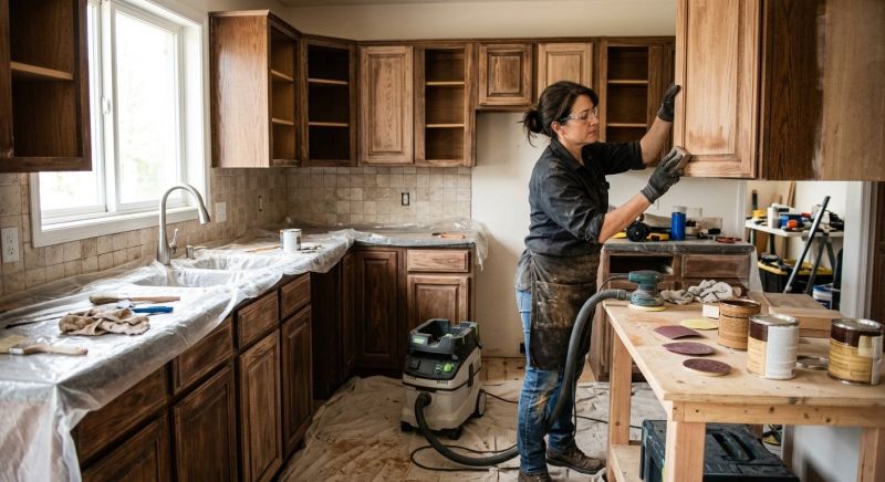Wood Cabinet Refinishing in Muncie, IN